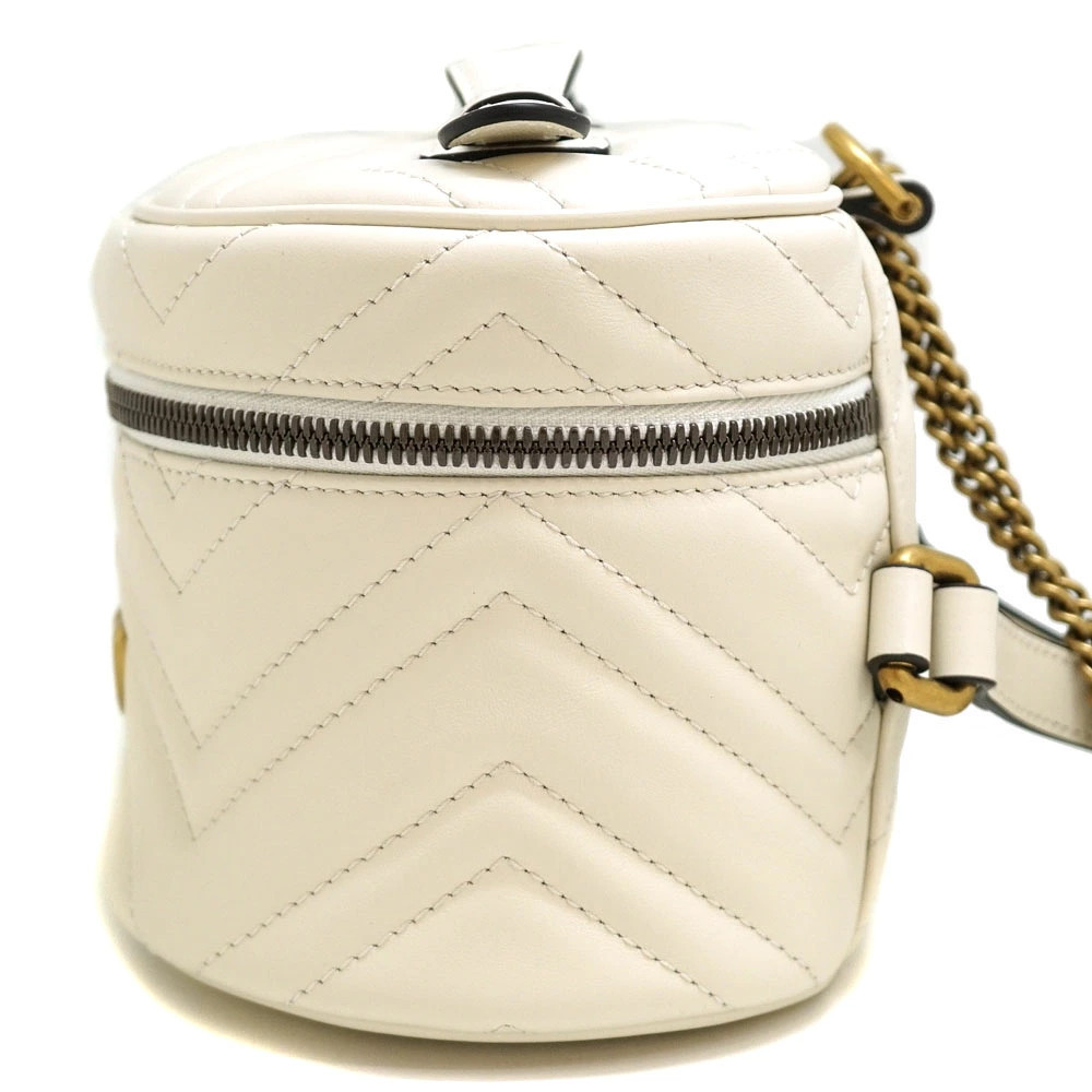 Gucci GG Marmont Rucksack White Quilted Bag Daypack Backpack
